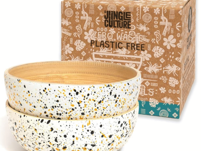 Bamboo Snack & Dip Bowls