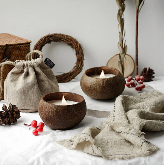 Coconut Shell Candle - Toasted Coconut Scent