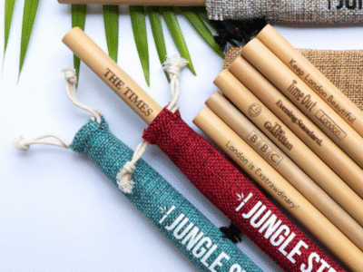 Custom Branded Bamboo Straws For Businesses or Weddings
