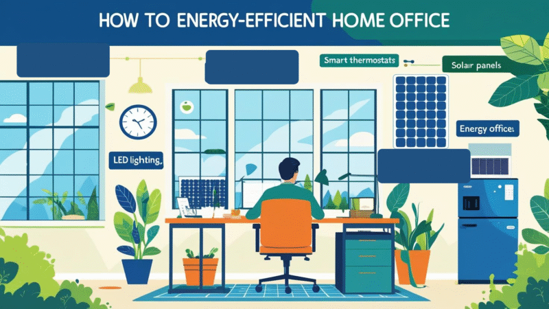 how to create an energy-efficient home office for remote work in 2025