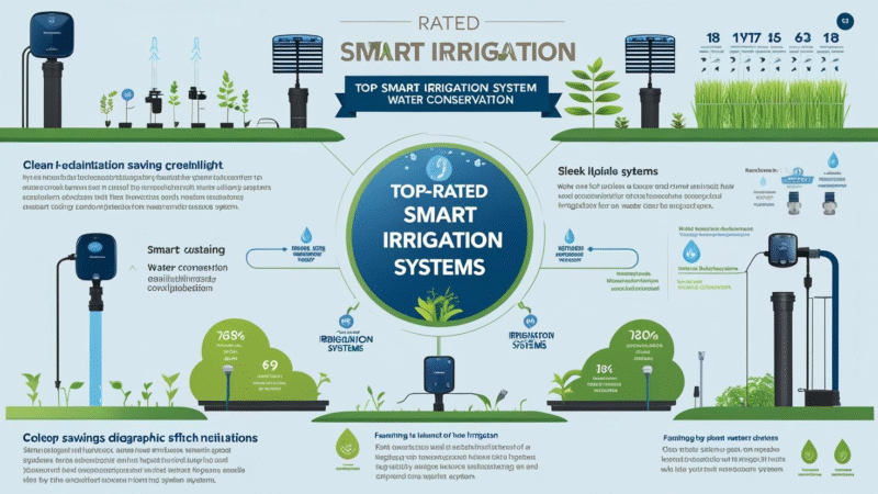 top rated smart irrigation systems for water conservation with smart home integration 2025