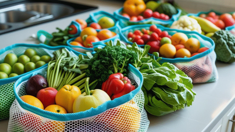 how to use reusable produce bags for grocery shopping to reduce plastic waste in 2025