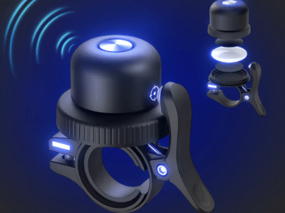 GRUNDIG bicycle bell incl. Findmy tracker - for iPhone users