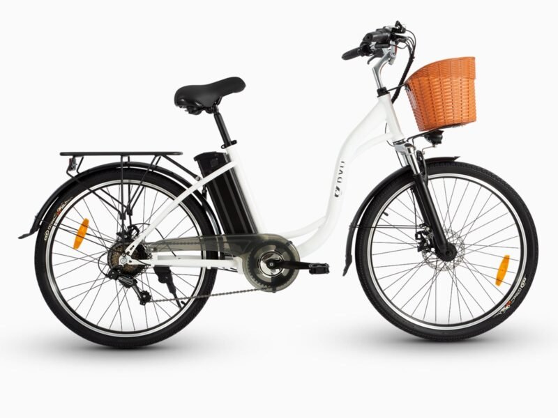 DYU C6 26 Inch City Electric Bike - White