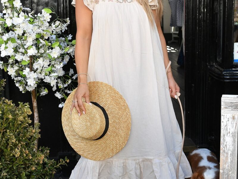 Carella Embroidered Midi Dress | Ecru/ Multi