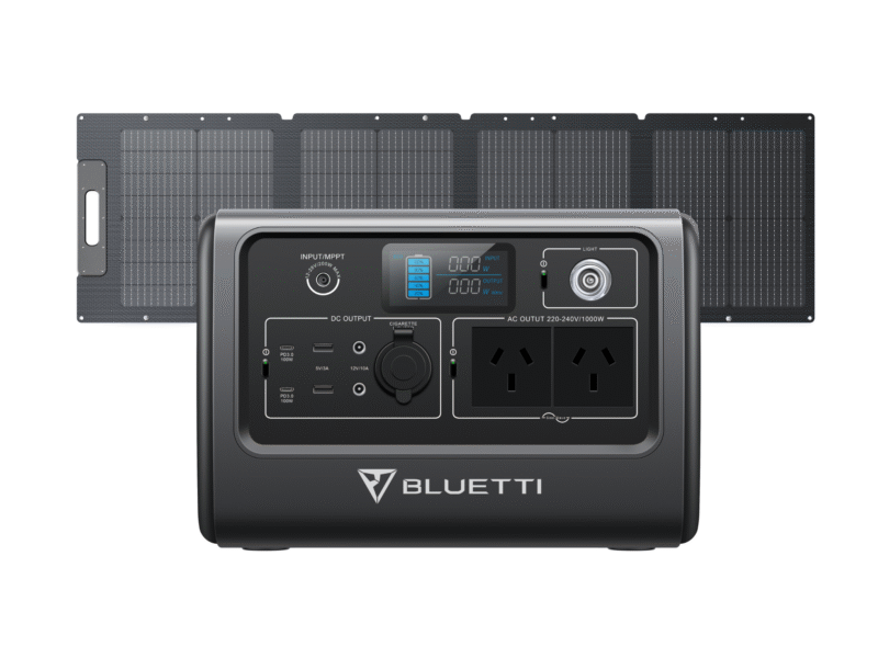 BLUETTI EB70(Grey) + Solar Panels | Solar Generator Kit - EB70+PV120D | 1000W, 716Wh, 120W Solar Kit