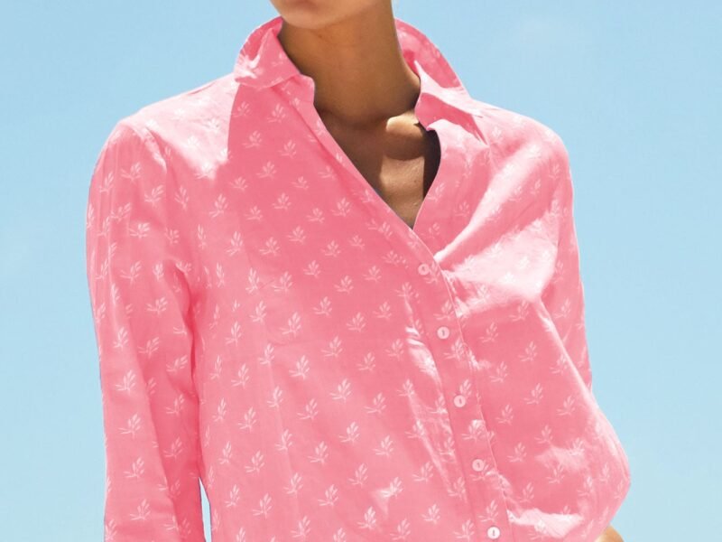 Cecilia Shirt | Willow Pink/ White