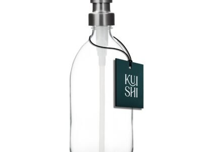Clear Soap Dispenser Stainless Steel Pump