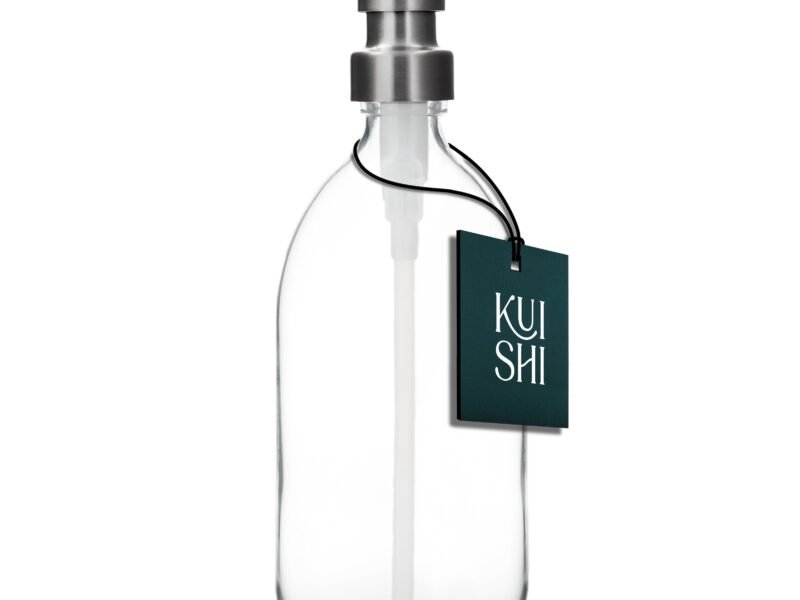 Clear Soap Dispenser Stainless Steel Pump