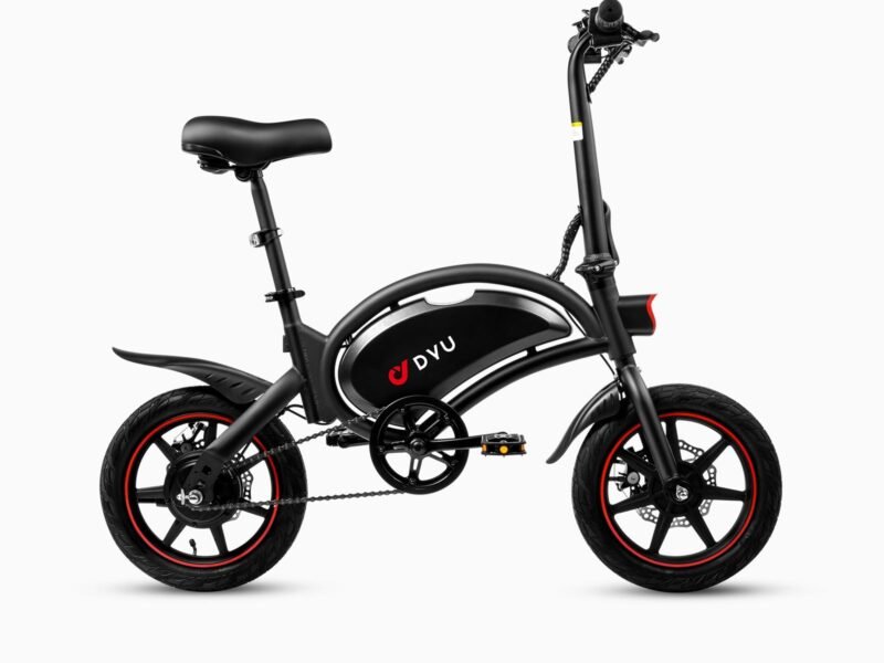 DYU D3F 14 Inch Mini Folding Electric Bike - Black