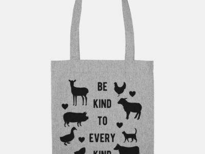 Be Kind To Every Kind Woven Tote Bag, Vegan Gift