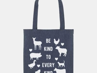 Be Kind To Every Kind Woven Tote Bag, Vegan Gift