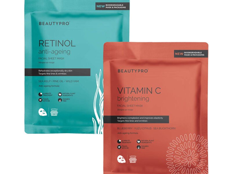 Facial sheet mask set - brightening & anti-ageing - 100% biodegradable