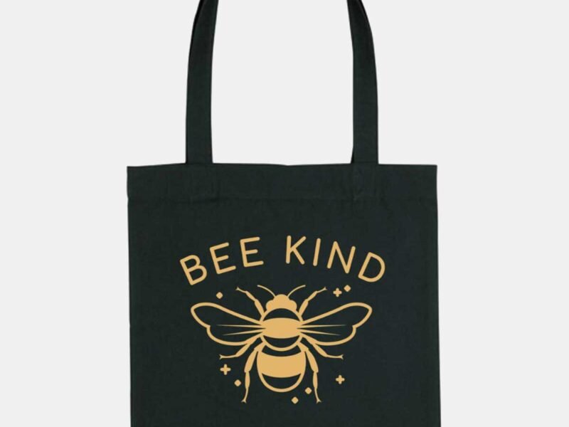 Bee Kind Woven Tote Bag, Vegan Gift