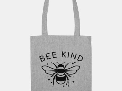 Bee Kind Woven Tote Bag, Vegan Gift