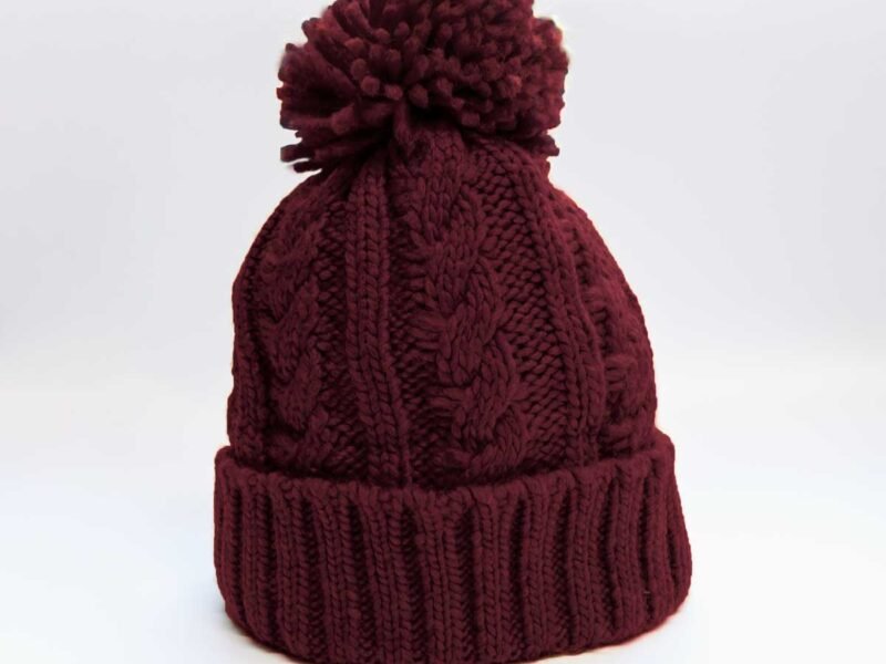Burgundy No-Wool Woolly Beanie