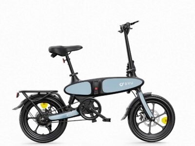 DYU C2 16 Inch Full Folding Electric Bike - Blue