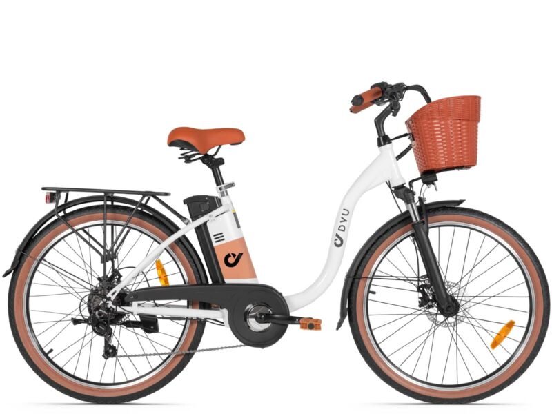 DYU C6 Pro 26 Inch City Electric Bike - White