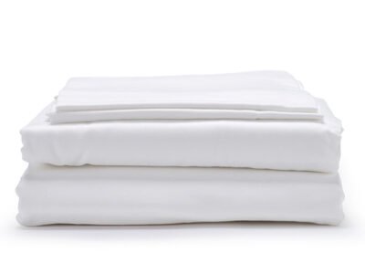 White Classic Organic Cotton Sateen Weave Bedding Set