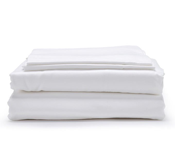 White Classic Organic Cotton Sateen Weave Bedding Set