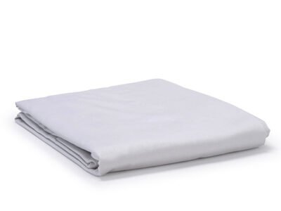 Light Grey Classic Organic Cotton Sateen Weave Flat Sheet