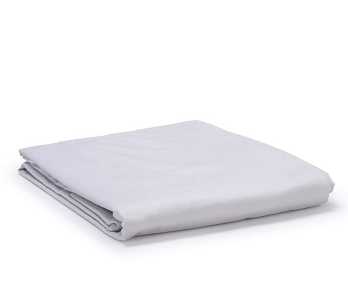 Light Grey Classic Organic Cotton Sateen Weave Flat Sheet