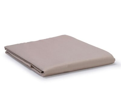 Warm Taupe Classic Organic Cotton Sateen Weave Flat Sheet