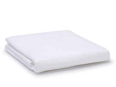 White Classic Organic Cotton Sateen Weave Duvet Cover