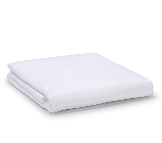White Classic Organic Cotton Sateen Weave Duvet Cover