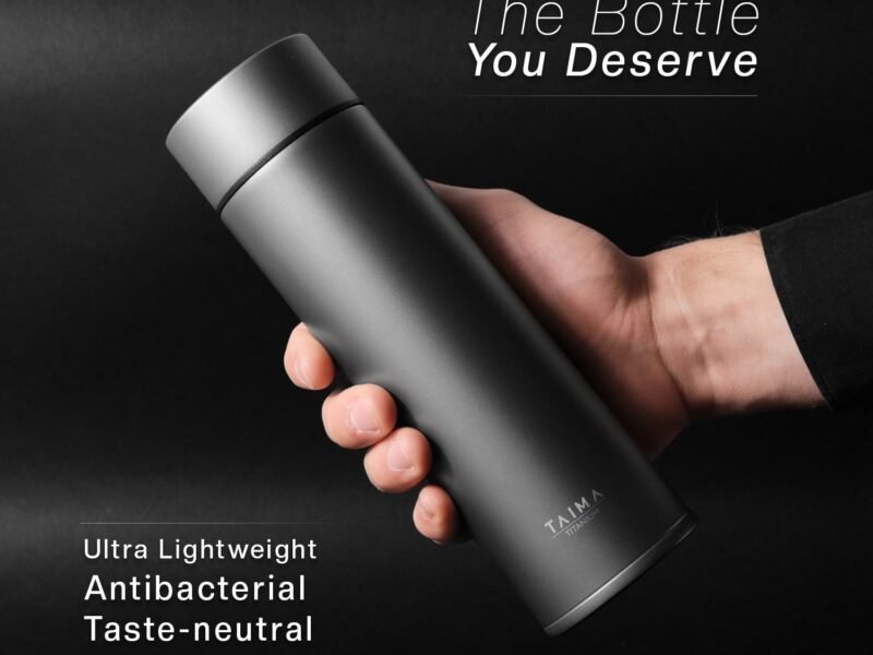Taima® 100% Pure Titanium Water Bottle - Drink Clean, Live Better.