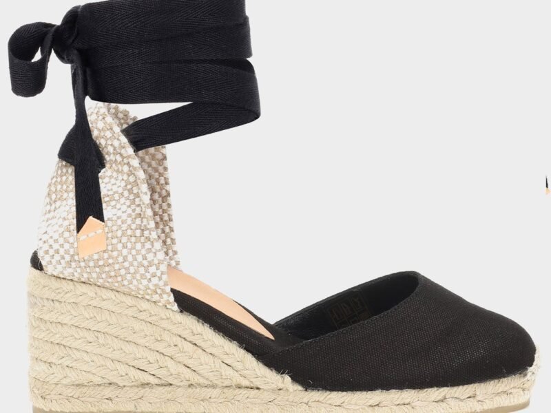 Carina Canvas Wedge Espadrilles | Black