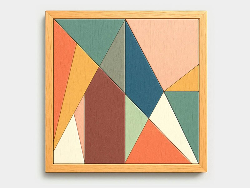 "Colorgram" calming wooden puzzle