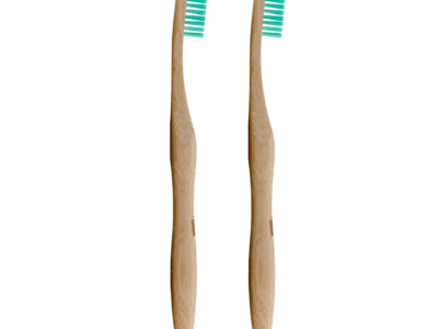 Dr Botanicals Bamboo Toothbrush Green Twin Value Savings Pack