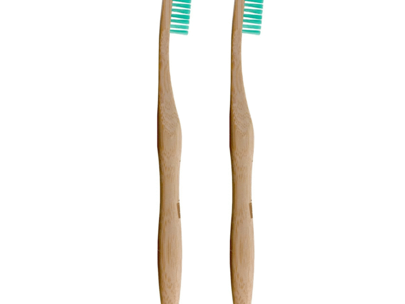 Dr Botanicals Bamboo Toothbrush Green Twin Value Savings Pack