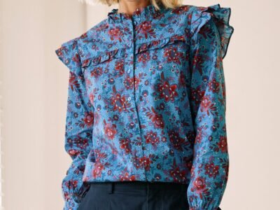 Eloise Blouse | Flower Blue