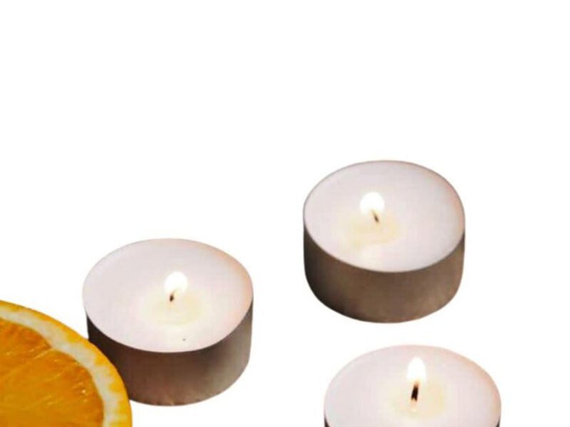 Six essential oil tea light candles