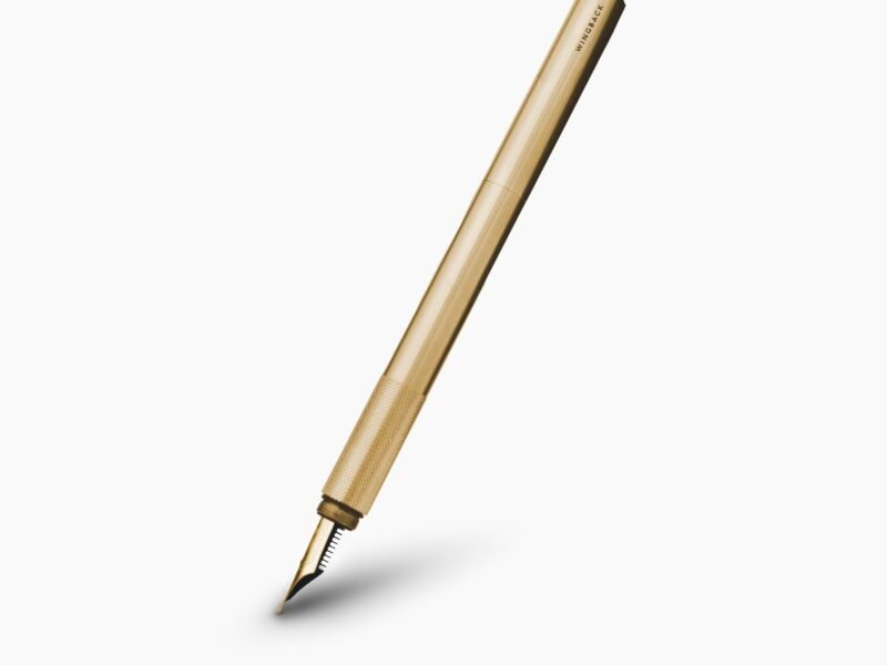 Fountain Pen - Brass By Wingback | Nib Size: 1.5mm Italic Point