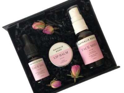 "Bloom" luxury skin care gift set - floral face oil, lip balm & face mist
