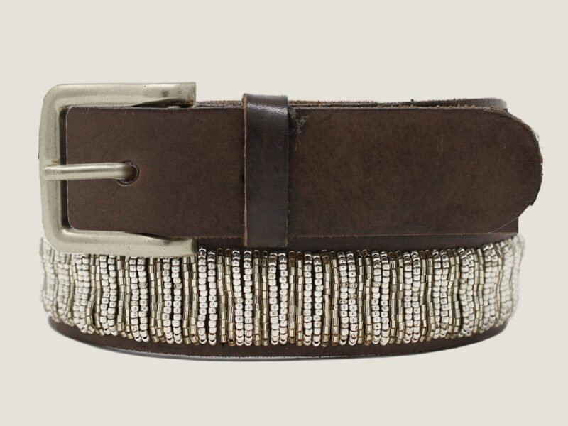 Full Beaded Belt | Silver