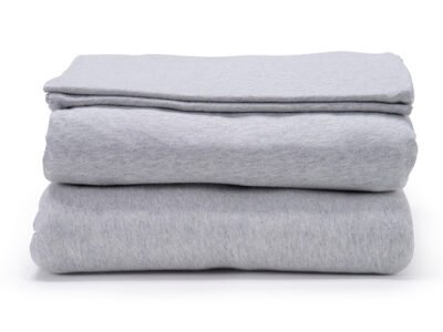 Grey Melange Organic Cotton Jersey Bedding Set