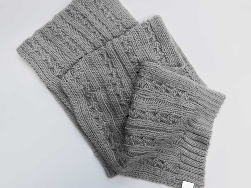 Grey No-Wool Woolly Scarf
