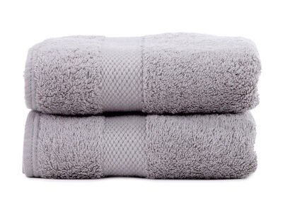 2 Pack Mineral Grey Luxury Organic Cotton Hand Towel