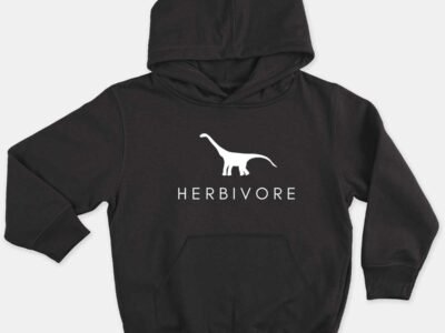 Herbivore Dinosaur Kids Hoodie (Unisex)