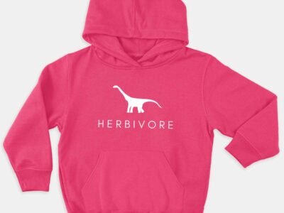 Herbivore Dinosaur Kids Hoodie (Unisex)