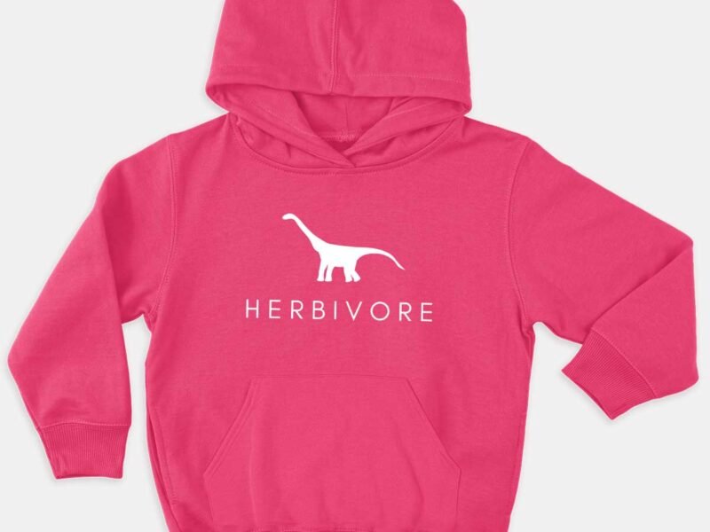 Herbivore Dinosaur Kids Hoodie (Unisex)
