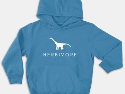 Herbivore Dinosaur Kids Hoodie (Unisex)