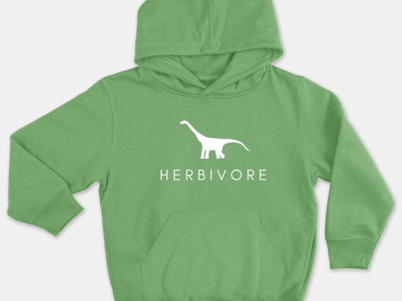 Herbivore Dinosaur Kids Hoodie (Unisex)