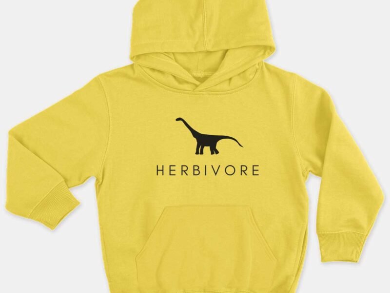 Herbivore Dinosaur Kids Hoodie (Unisex)