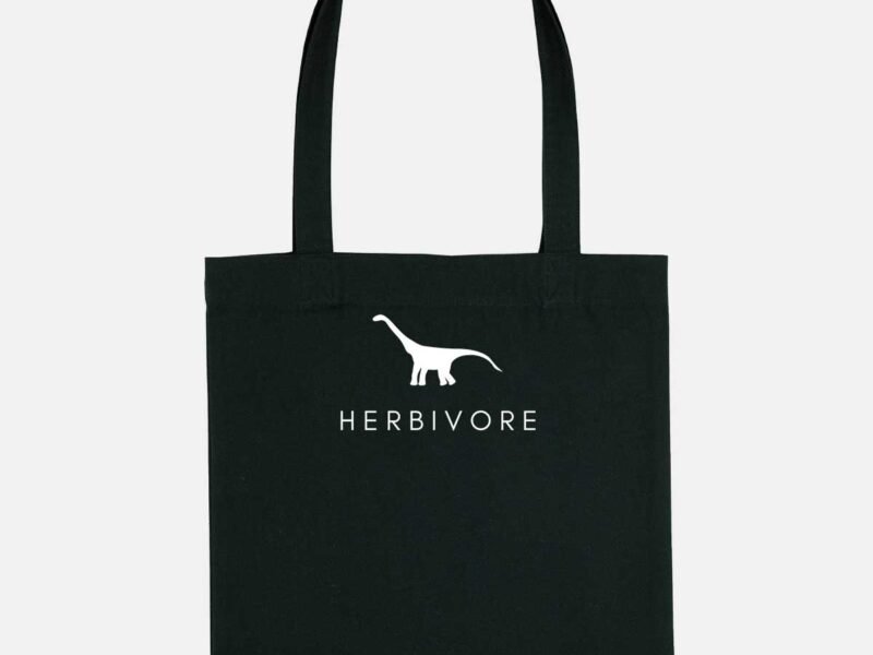 Herbivore Dinosaur Woven Tote Bag, Vegan Gift
