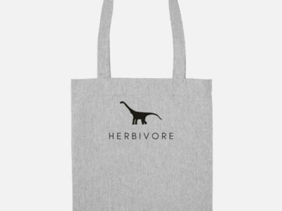 Herbivore Dinosaur Woven Tote Bag, Vegan Gift